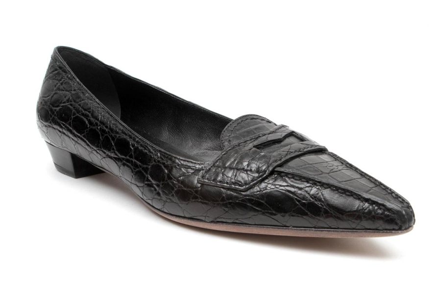 Pointed Croc Loafers